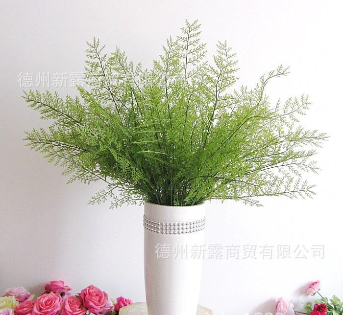 新品 插花 仿真植物 塑料花 仿真花插花辅材 9叉铁线文昌竹