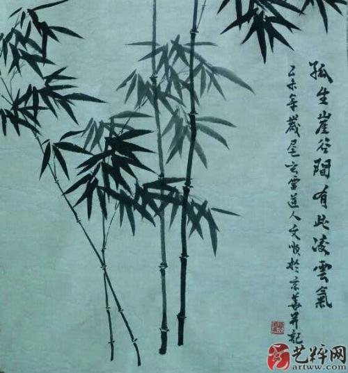 国家一级美术师刘文顺国画写意竹子