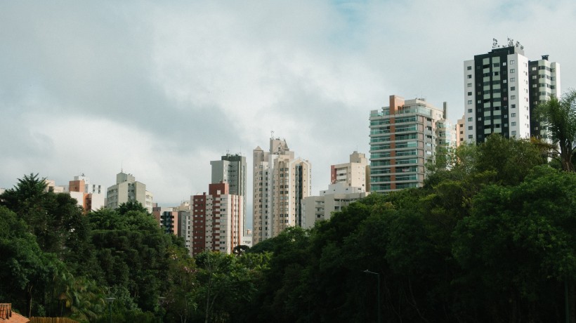 城市里的高楼图片