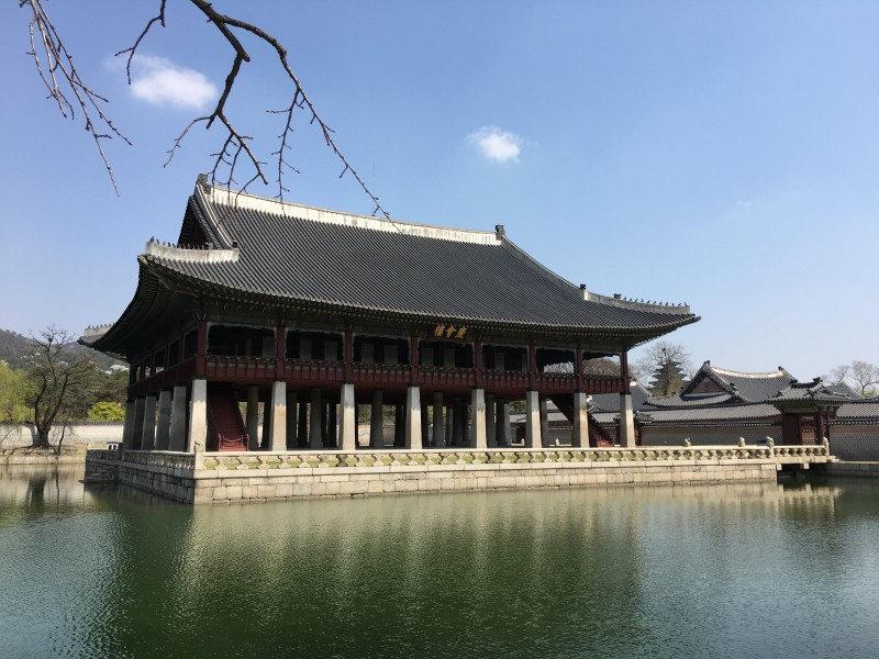 韩国景福宫恢弘建筑风景图片