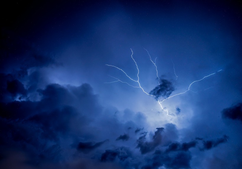 恐怖震撼的雷电风景图片