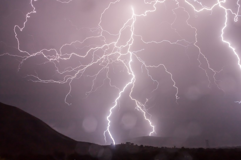 恐怖震撼的雷电风景图片