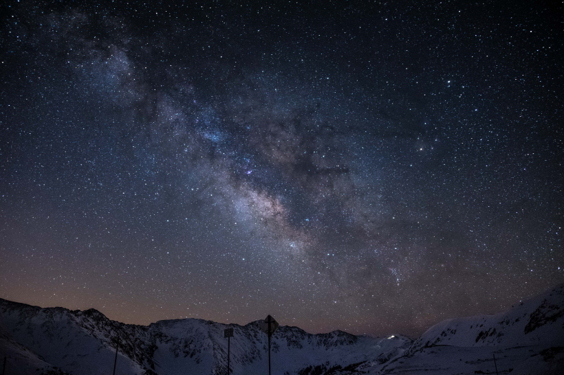 闪亮耀眼的星空风景图片