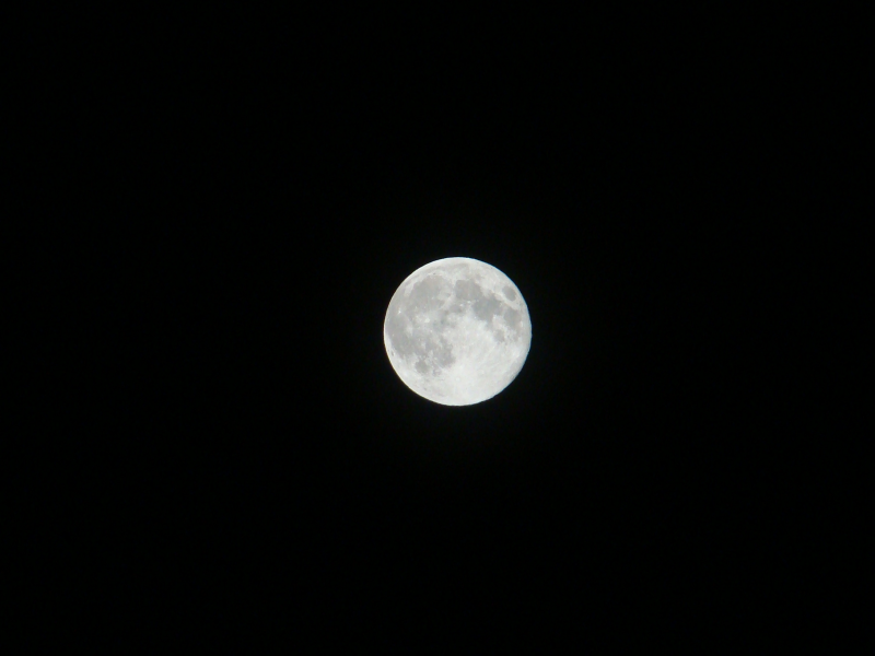 夜空中圆圆的月亮图片(20张)